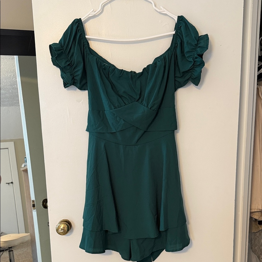 Amazon Essentials Teal Mini Dress
